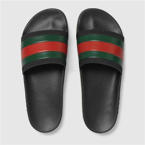 black gucci alides|black gucci slides men.